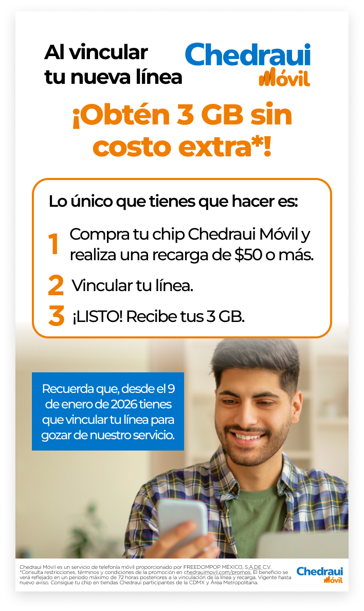 Vinculación Nuevos - Obtén 3 GB sin costo extra